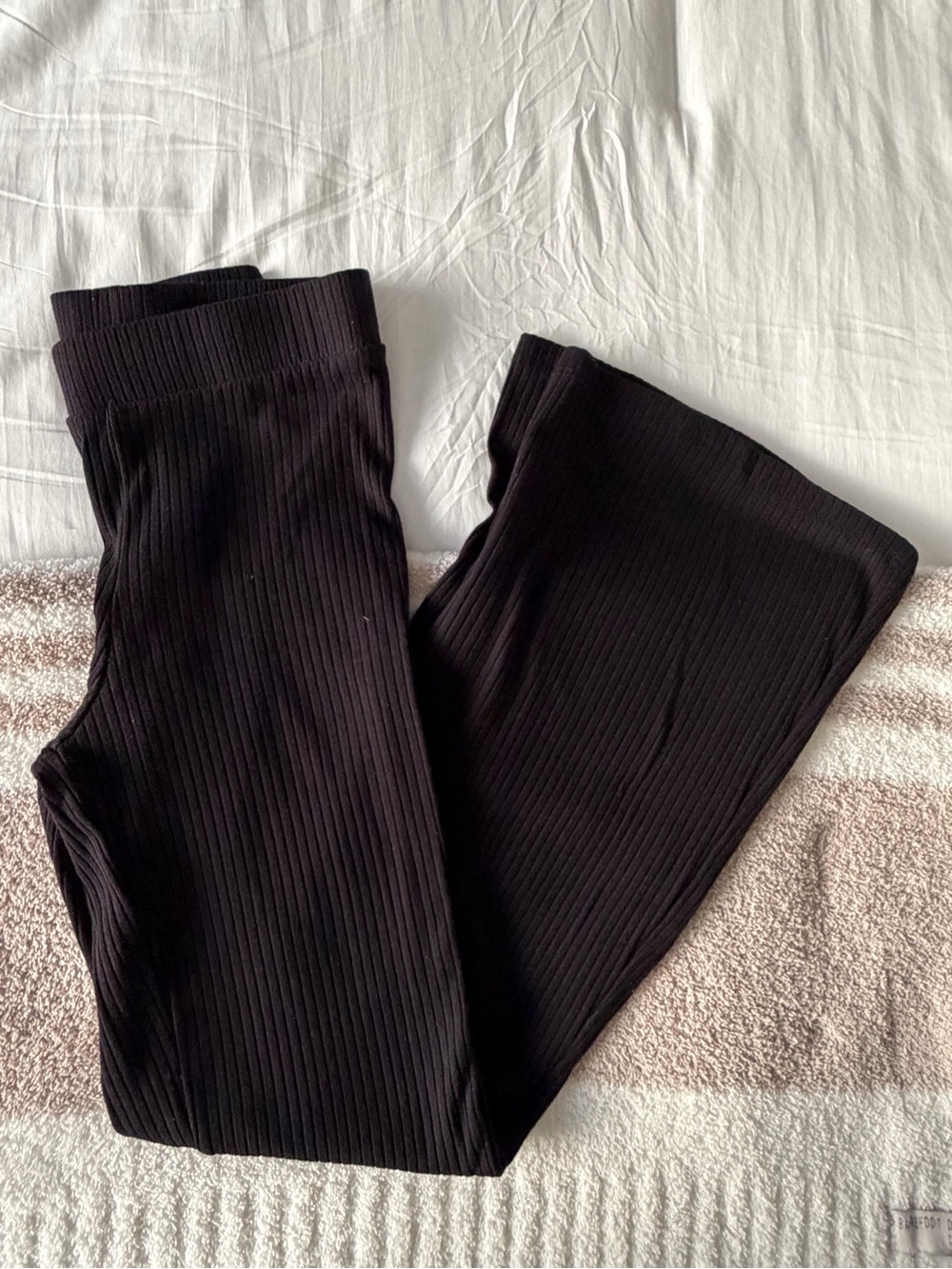 H&M Black Ribbed Knit Pants